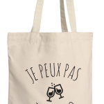 Sac tote bag Chelsea toile coton écru - Je peux pas j'ai apéro