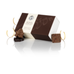 Ballotin, assortiment de chocolats noir, lait, blanc et blond