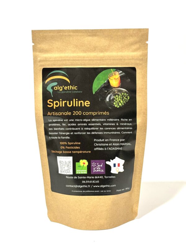 Spiruline Artisanale 200 Comprimés