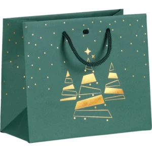 Sac papier mes beaux sapins dorure à chaud 35x13x33