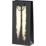 Sac papier noir & or 2 bt 18x9x39cm
